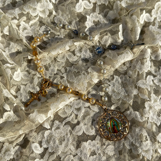 Mixed Metal Mary Necklace