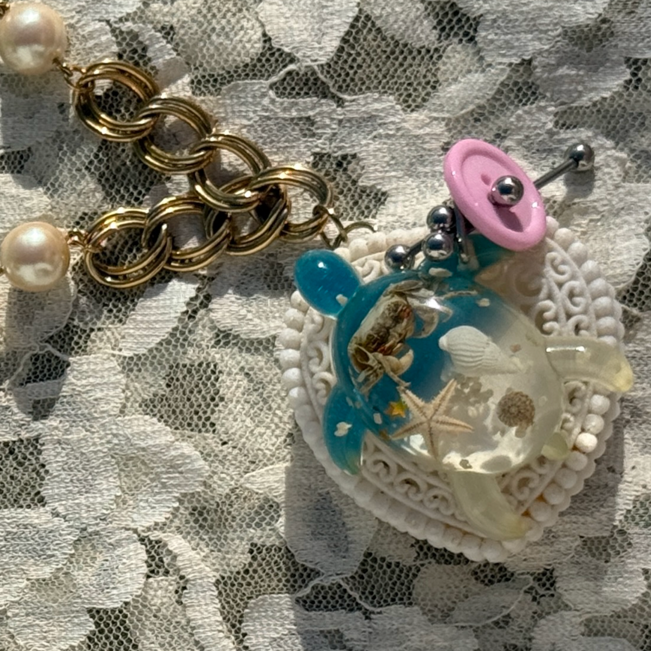 Turtleshell Locket Necklace