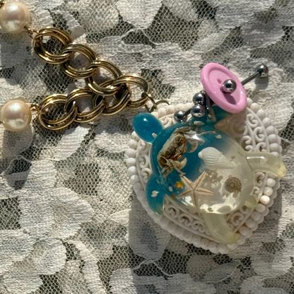 Turtleshell Locket Necklace