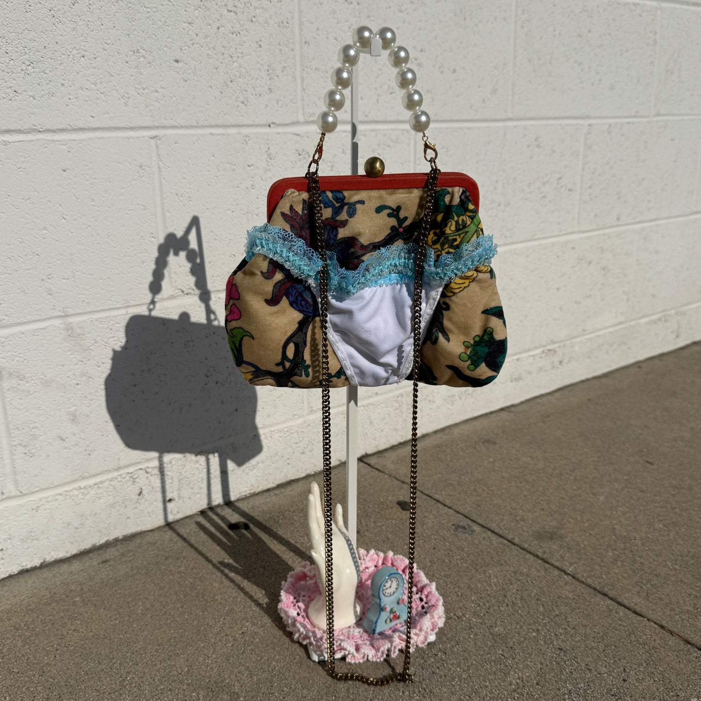 G-String Bag in Floral Sky