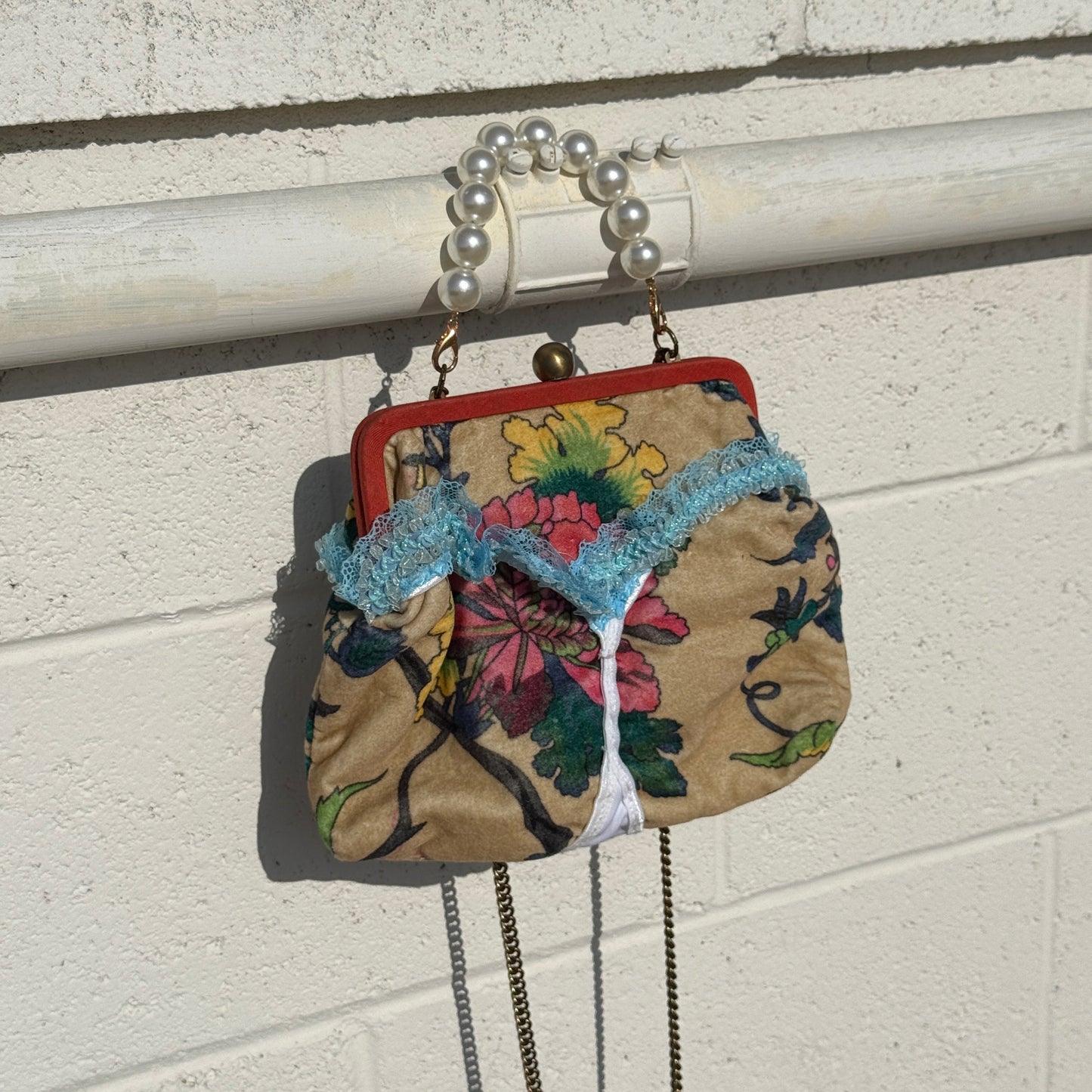 G-String Bag in Floral Sky